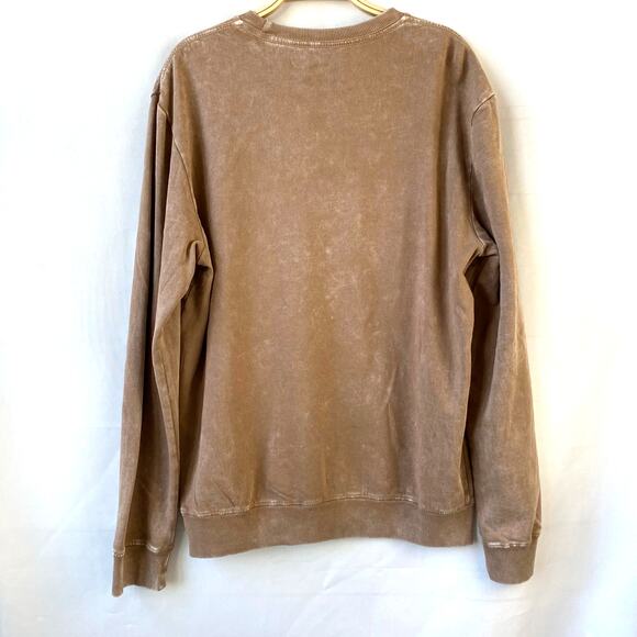 Mens The Beatles Let It Be Concert Sweatshirt M L Brown Acid Wash Festival NEW - Picture 3 of 5